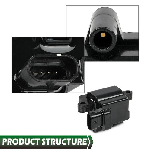 Solid Spare Fit For Chevy GMC 4.8L 5.3L 6.0L Square Ignition Coil & Spark Plug Wire 8 Pack