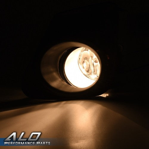 Solid Spare FIT FOR 11-13 TOYOTA COROLLA CLEAR LENS BUMPER FOG LIGHT LAMP W/ BEZEL+SWITCH