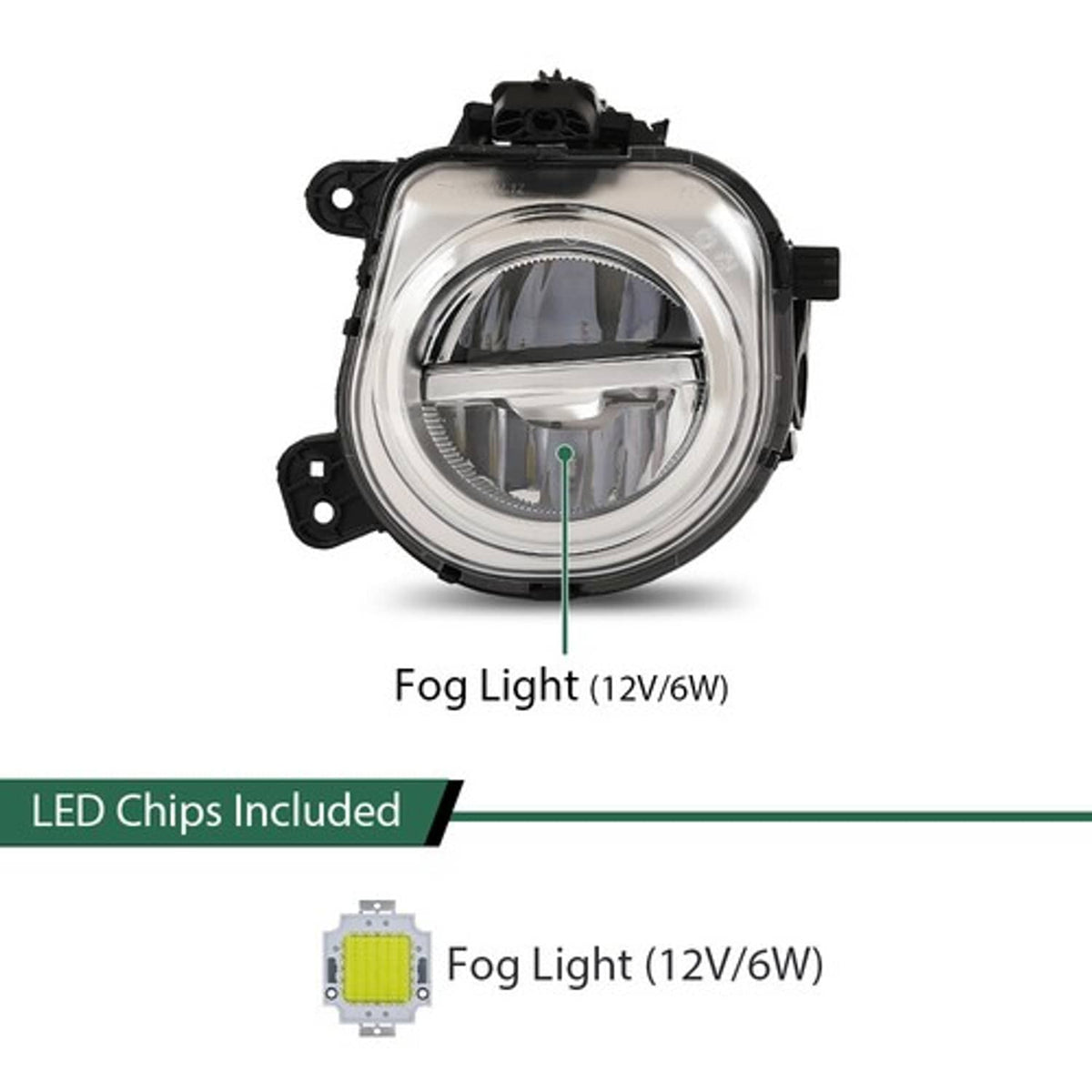 Solid Spare Front LED Fog Light Lamp Left Fit For BMW X3 F25 X4 F26 X5 F15 F85 X6 F16 SUV