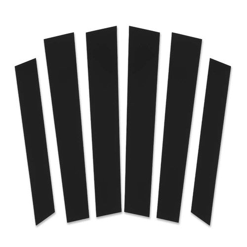 Solid Spare Fit For 2007-2011 Honda CRV 4dr Black Window Pillar Posts Cover Door Trim 6PCS
