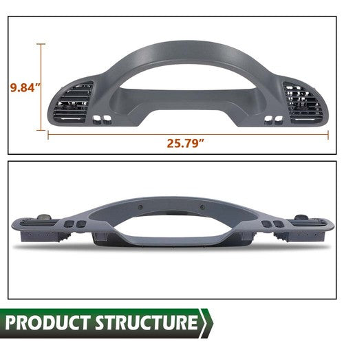 Solid Spare Fit For 2002-2006 Dodge Sprinter Left Side Dash Panel Bezel Trim With A/C Vents