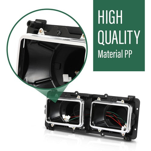 Solid Spare Headlight Housing Base Fit For 89-03 Freightliner FLD 112 120 Left+Right