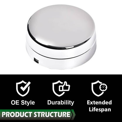 Solid Spare Fit For 2003-2017 Dodge Ram 3500 1-Ton Dually Rear Wheel Hub Center Caps Silver