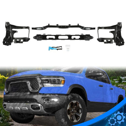 Solid Spare For 2014-2018 Ram 1500 Pickup Front Radiator Support W/LH & RH Headlight Bracket