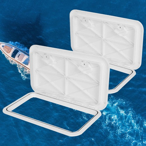 Solid Spare 2Pk Deck Marine Access Hatch & Lid 24" x 14" Boat Hatch Handle Marine Caravan RV