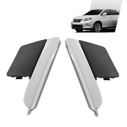Solid Spare 4pcs Front Grille Trim+Tow Hook Cover Fit For 2013-2015 Lexus RX350 RX450h 3.5L