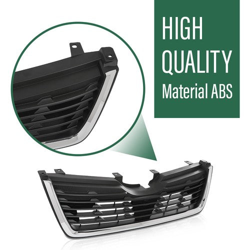 Solid Spare Fit For 2019-2021 Subaru Forester Front Bumper Lower Grille Grill Black Chrome