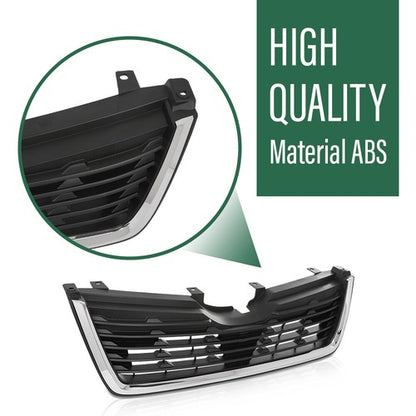 Solid Spare Fit For 2019-2021 Subaru Forester Front Bumper Lower Grille Grill Black Chrome