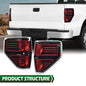 Solid Spare Fit For 2009-2014 Ford F-150 Pickup Rear Tail Lights Brake Lamps Left & Right