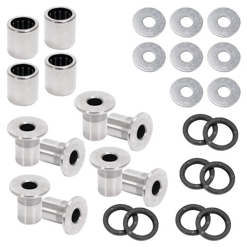 Solid Spare Silvery A Arm Bushing Bearing Shaft Kit For Kawasaki KFX400 Suzuki LTZ400 Z400