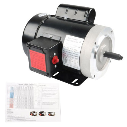 Solid Spare Electric Motor 1/2HP 56C 1725RPM Single Phase TEFC 60HZ General Motor 5/8" Shaft