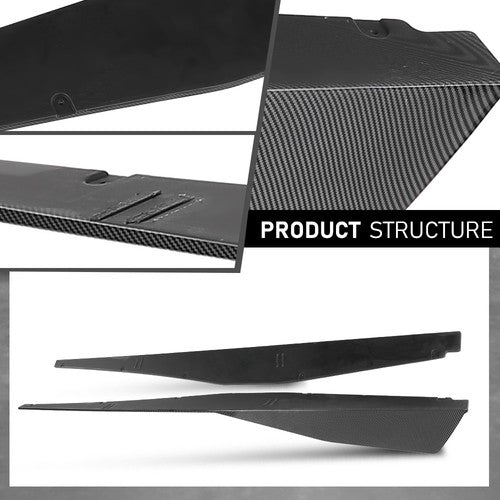 Solid Spare Fit For 2020 2021 2022 2023 Corvette C8 5VM Side Skirts Extension Lip Panel NEW