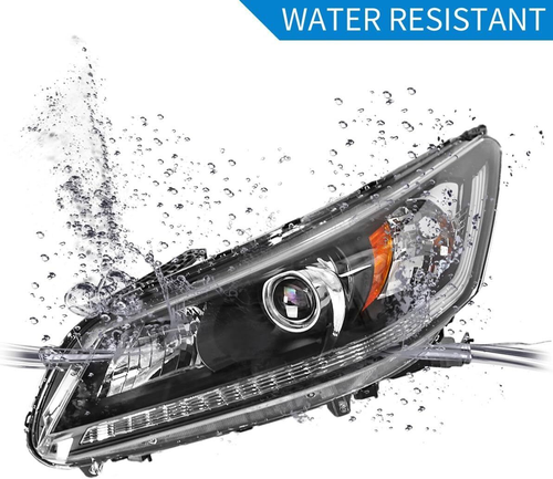 For 2013-2015 Honda Accord Sedan Pair Projector Headlights Halogen Headlamps Set