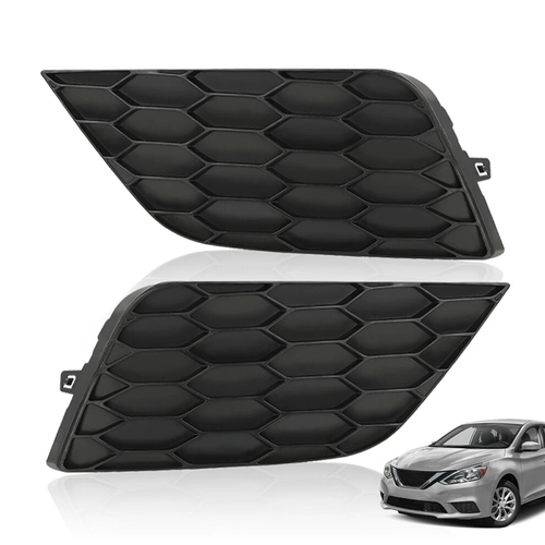 2Grill Pair Front Bumper Fog Light Cover For Nissan Sentra 2016-2019 Left+Right