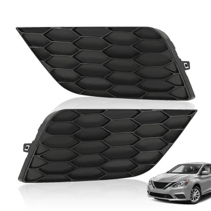 2Grill Pair Front Bumper Fog Light Cover For Nissan Sentra 2016-2019 Left+Right