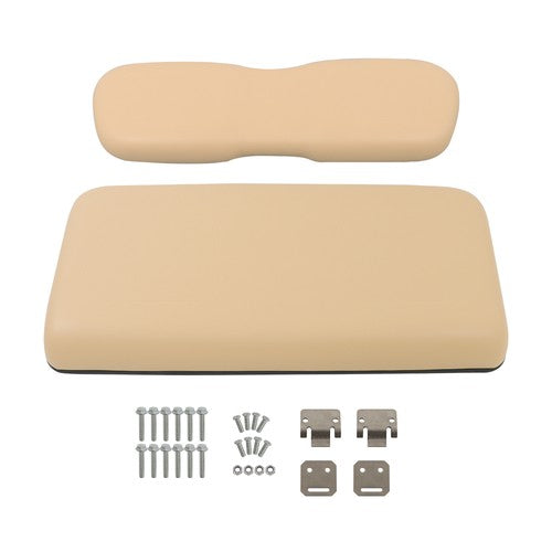 Solid Spare Beige Front Seat Bottom+Back Cushion Set For Club Car DS 2000.5-Up Golf Cart