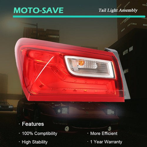 Solid Spare Outer Tail Light Lamp GM2804122 Driver Left Side Fit For 2016-2021 Chevy Malibu