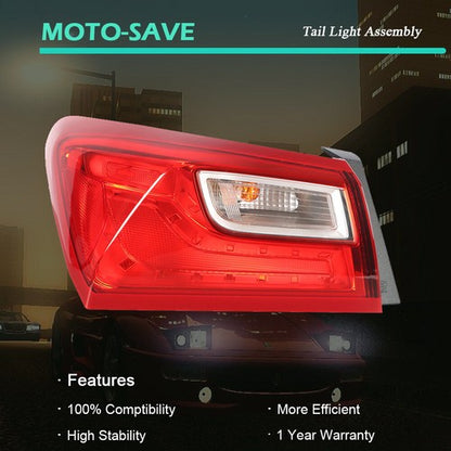 Solid Spare Outer Tail Light Lamp GM2804122 Driver Left Side Fit For 2016-2021 Chevy Malibu