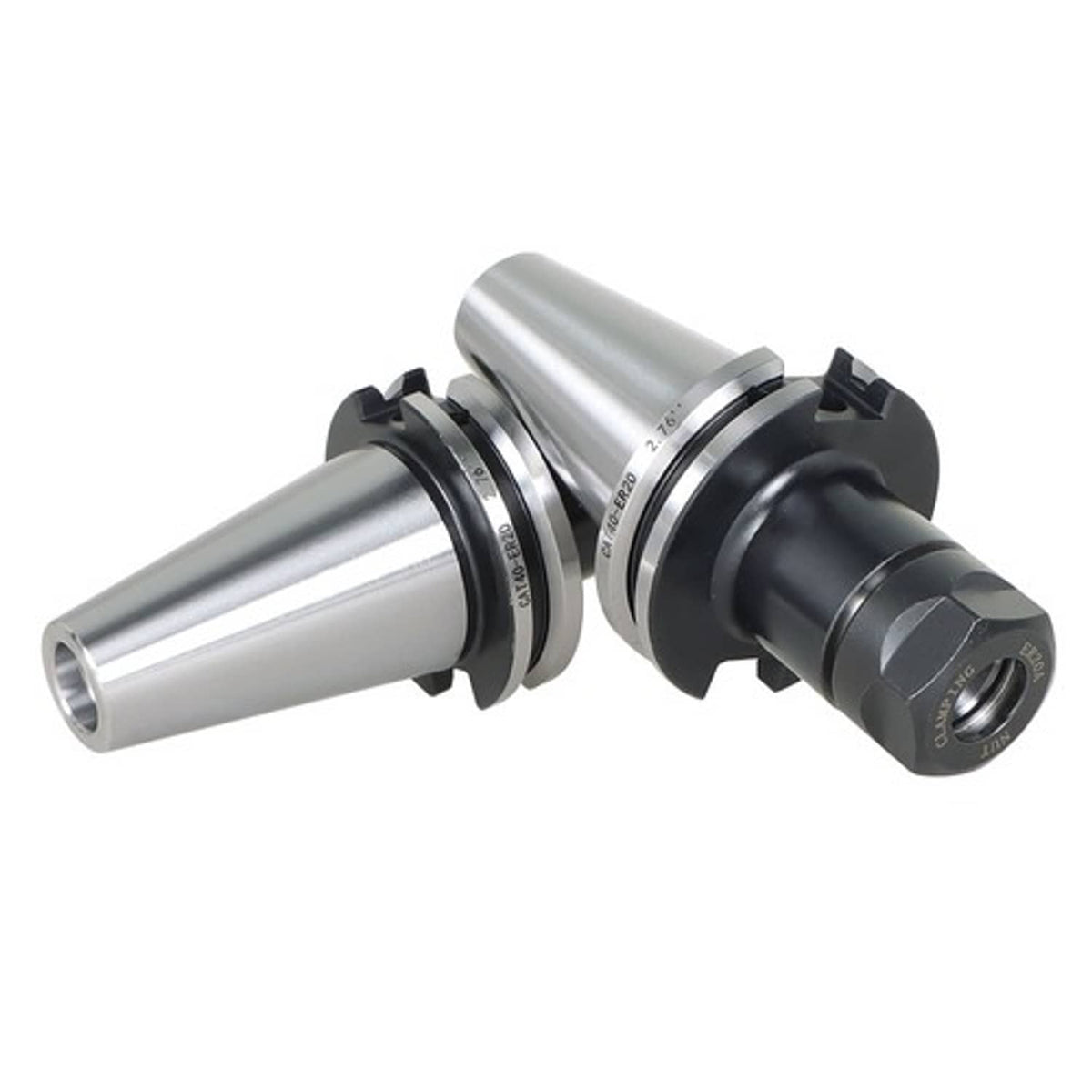 Solid Spare CAT40-ER20 Collet Chuck 2.76" Gage Length Runout Chucks Tool Holder 4Pcs