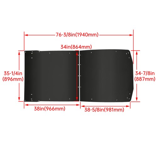 Solid Spare Top Roof Aluminum Powder Coated Black For Polaris RZR Turbo S 4 2022