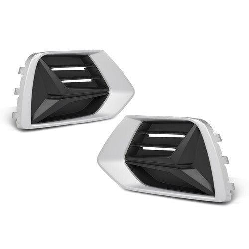 Solid Spare Front Bumper Insert Fog Light Cover Left+Right Fit For 2019-2023 Audi Q3