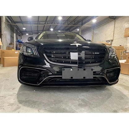 Grille For Mercedes Benz W222 S450 S500 S550 S550 S63 AMG 2014-2020 W/ ACC Black
