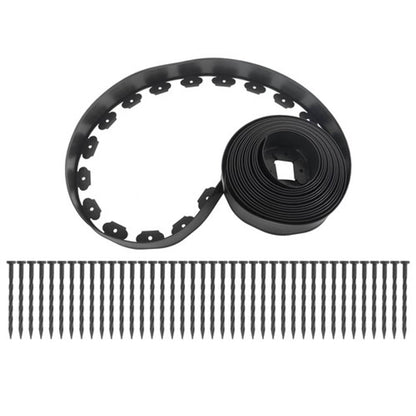 Solid Spare No Dig Lawn Border L-shaped Lawn Garden Edging Kit Plastic With Anchoring Spikes