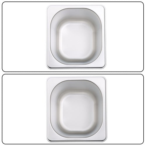 Solid Spare 6 Pack 6 Inch Deep Thickened 1/6 Size Stainless Steel Steam Table Pans