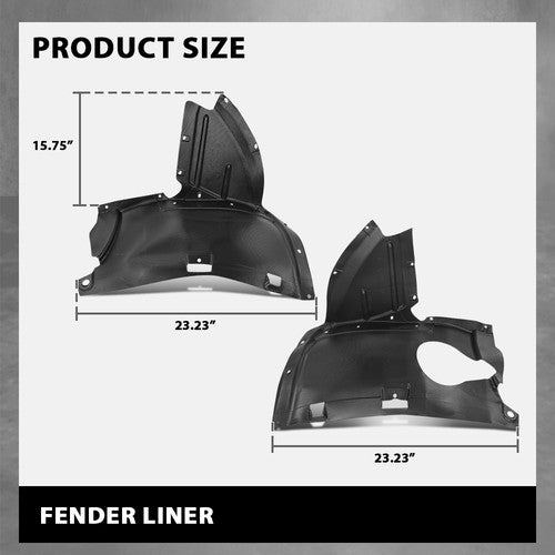 Solid Spare Fit For 06-08 Audi A3 Front Left+Right Front Section Fender Liner Splash Shield