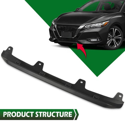 Solid Spare Fit For 2020-2021 Nissan Sentra Front Bumper Lower Valance Trim Molding Assembly