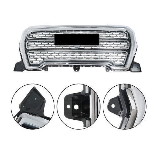 Solid Spare Front Bumper Grille High Quality Plastic For GMC Sierra 1500 Denali 2019-2021