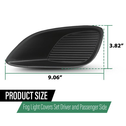 Solid Spare Front Bumper Insert Fog Light Cover Left+Right Fit For 2007-2012 Toyota Yaris
