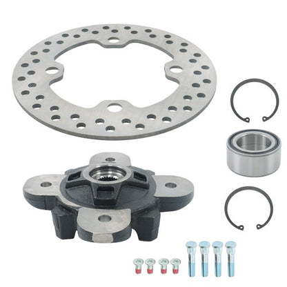 Solid Spare Front Wheel Hub Bearing Studs Brake Rotor For Polaris Ranger 570 900 1000 13-19