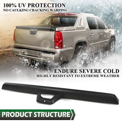 Solid Spare For 07-13 Avalanche Escalade Rear Tailgate Spoiler Molding Trim w/ Camera Hole