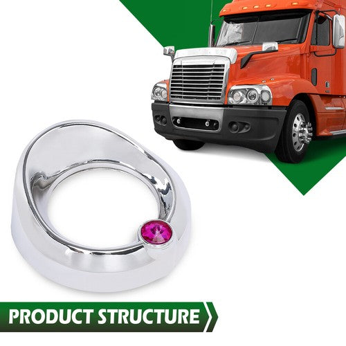 Solid Spare Fit For Older Freightliner Century w/ Purple Jewel Visor 2 3/8" Gauge Cover