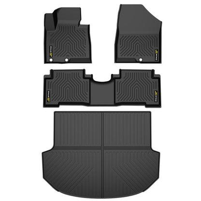 Solid Spare Fit For 2013-2018 Hyundai Santa Fe All Weather TPE Floor Mats+Cargo Liner