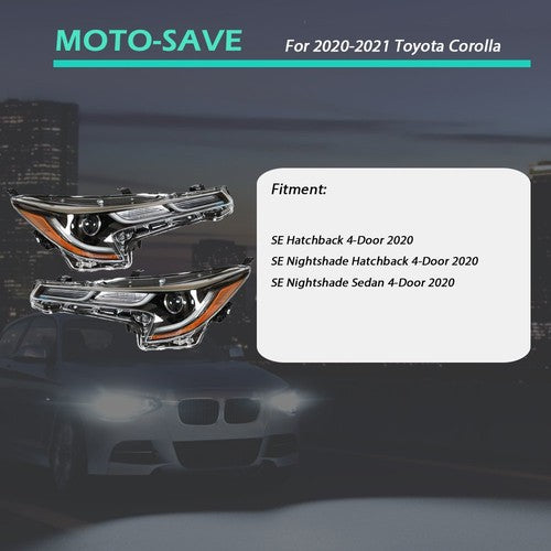 Solid Spare Headlight Headlamp Fit For Toyota Corolla 2020-2021 Left & Right Side LH RH