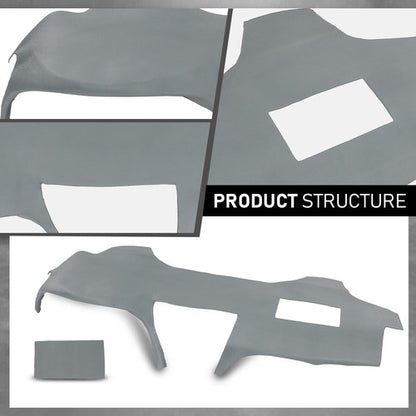 Solid Spare Fit For 2007-2011 Toyota Camry TPE Dashboard Dash Cover Cap Overlay Gray