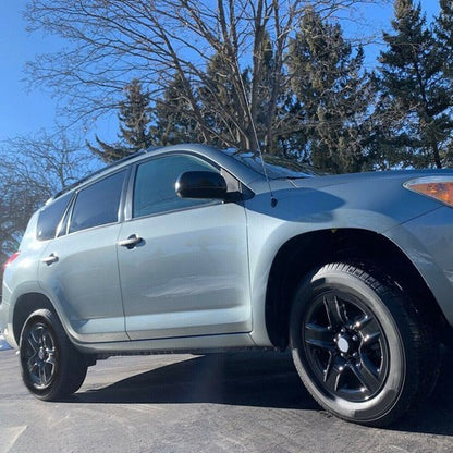 Solid Spare 4 17" Black Wheel Skins Hub Caps Full Rim Skin Covers For Toyota RAV4 2006-2012