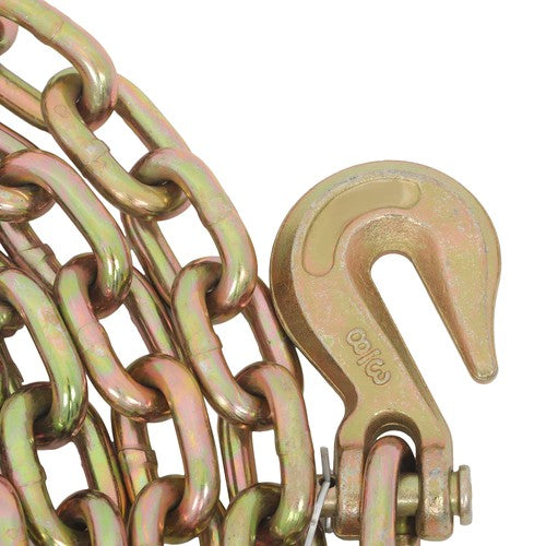 Solid Spare 2 × Transport Bundle Chain Steel Gold 7100lbs G80 3/8in×20ft Heavy Duty W/Hooks