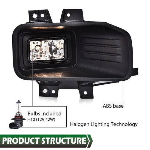 Solid Spare Halogen Fog Lights Driving Lamps Left& Right Pair Fit For Ford F150 Pickup 18-20