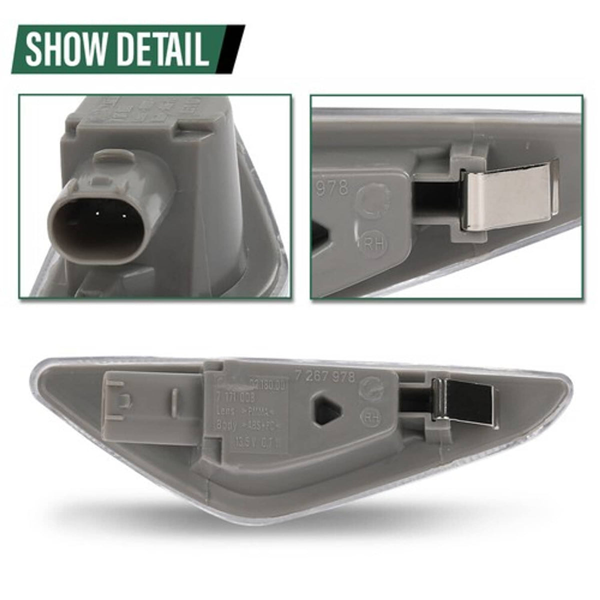 Solid Spare Fit For 2006-2013 BMW X3 F25 X5 E70 X6 E71 E72 Side Marker Turn Signal Light