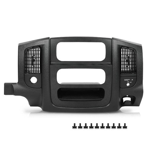 Solid Spare Fit For 2002-2005 Dodge Ram Center Dash Radio Trim Air Vent Bezel Panel Black