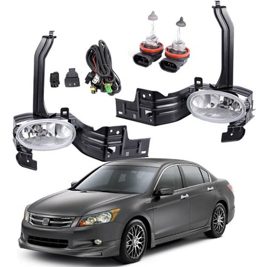 Solid Spare For 2008-2010 2011 Honda Accord Sedan Coupe Front Bumper Fog Lights Lamps Pair