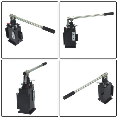 Solid Spare 2.7 Cid 5 Quart Single Acting Hydraulic Piston Hand Pump With Release Knob