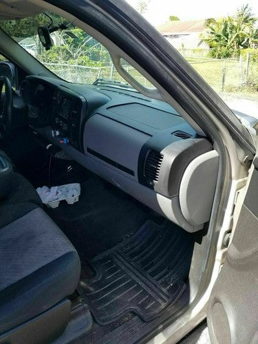 Solid Spare Black Dash Cover For 2007-2013 Silverado 1500 LS LT 1-Piece Textured Overlay