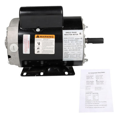 Solid Spare 3 HP SPL3450 RPM Electric Motor Compressor Duty 56 Frame 1 Phase 115/230V 5/8"