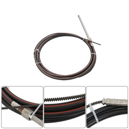 Solid Spare 16Ft Boat Rotary Steering System Outboard Kit SS13716 for Waterborne Vehicles