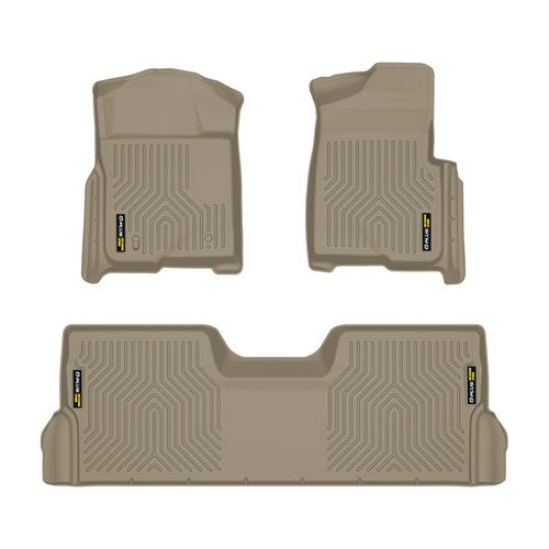Solid Spare TPE Floor Mats Liners Fit For 2009-2014 Ford F-150 SuperCrew Cab All Weather