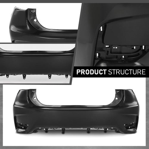 Solid Spare Rear Bumper Cover w/o Sensor Holes Fit For 2014-2017 Lexus CT200h 5215976904